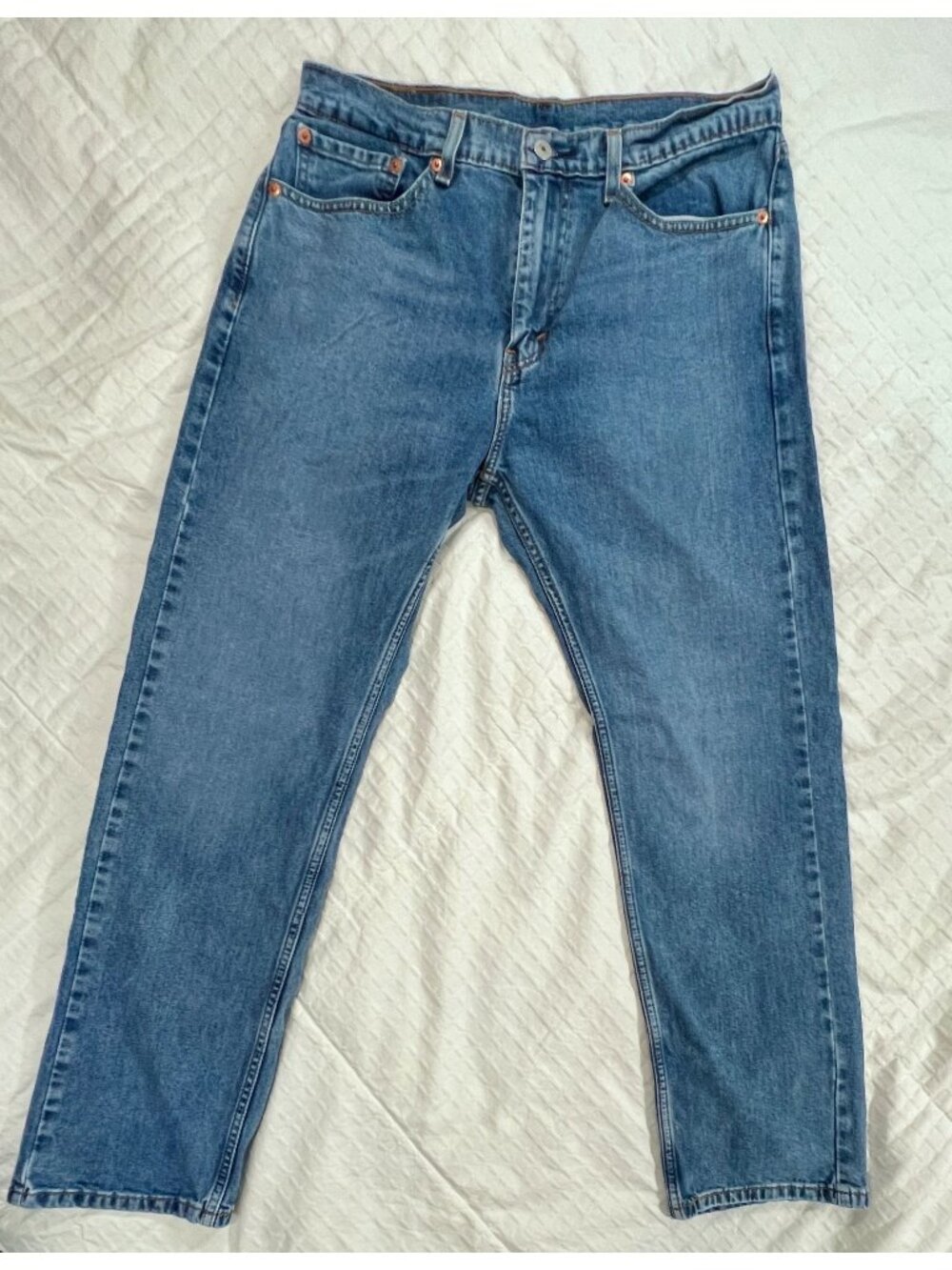 Levis Jeans Mens 33x30 Blue 505 Regular Straight Denim